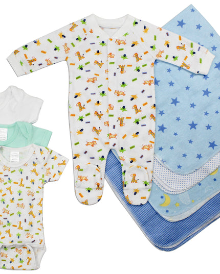 Newborn Baby Boy 8 Pc Layette Baby Shower Gift Set