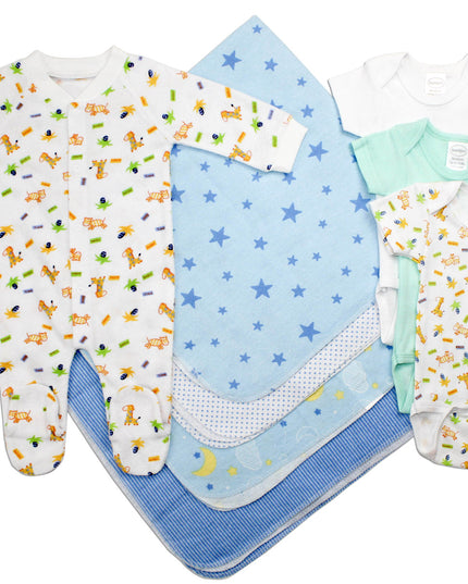 Newborn Baby Boy 8 Pc Layette Baby Shower Gift Set