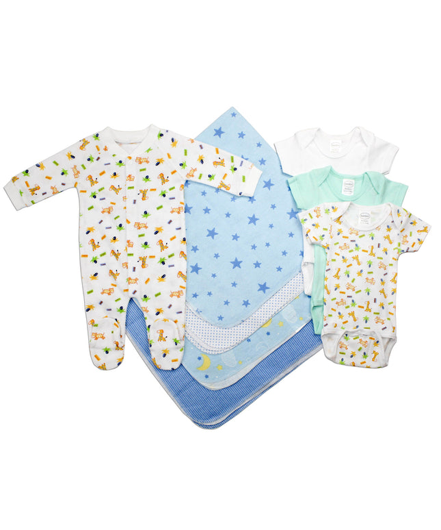 Newborn Baby Boy 8 Pc Layette Baby Shower Gift Set