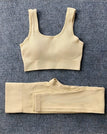 L / Beige Square Neck