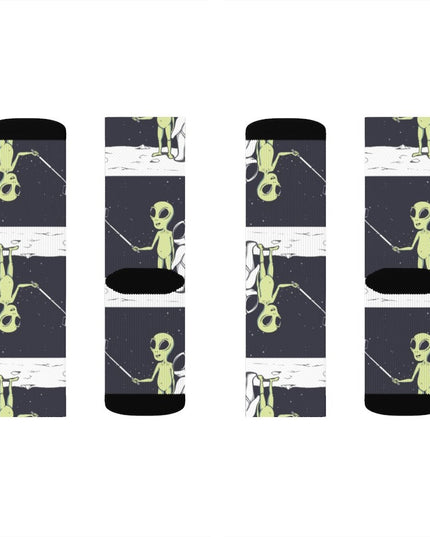 Funny Alien Selfie Socks