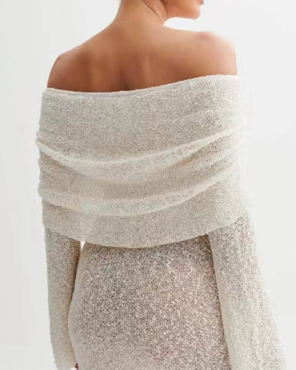 25 Edition – Off-Shoulder Knit Bodycon Dress