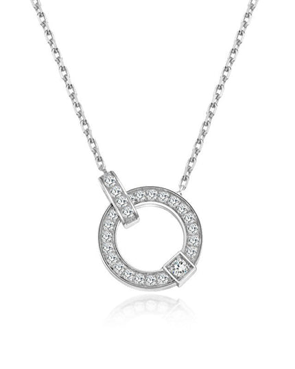 18K Gold Simple Fashion Diamond Clavicle Necklace