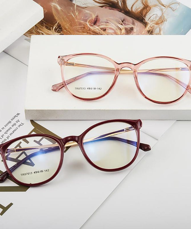EP Anti-blue glasses European and American flat mirror cat eye glasses