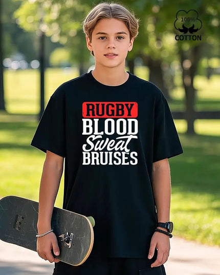 Versatile Letter-Style Short-Sleeved Men
