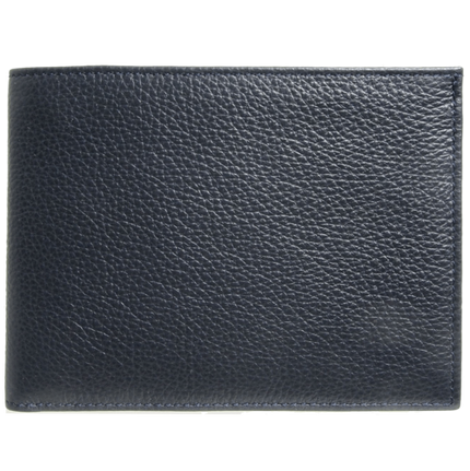 10 Credit Card Pebbled Leather Billfold Blue