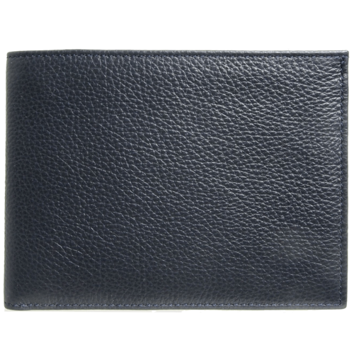 10 Credit Card Pebbled Leather Billfold Blue