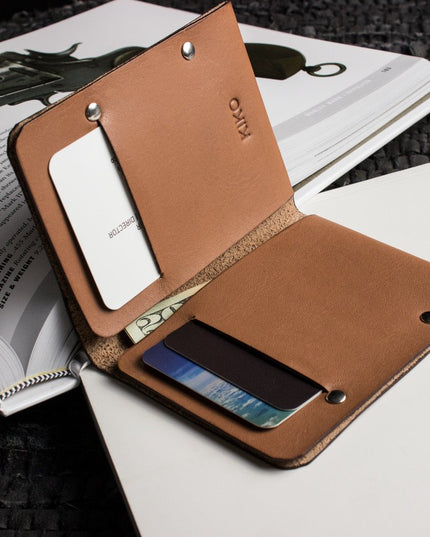Unstitched Leather Twofold Wallet