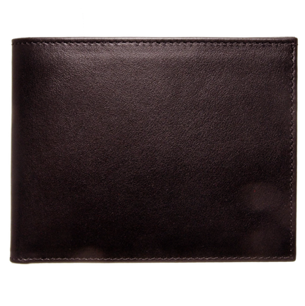 12 Credit Card Buffed Leather Billfold Brown