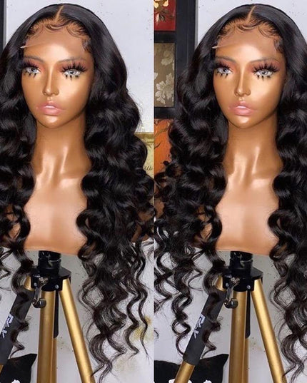 180% Density Full 4x4 Transparent Lace Front Loose Wave Human Hair Wig