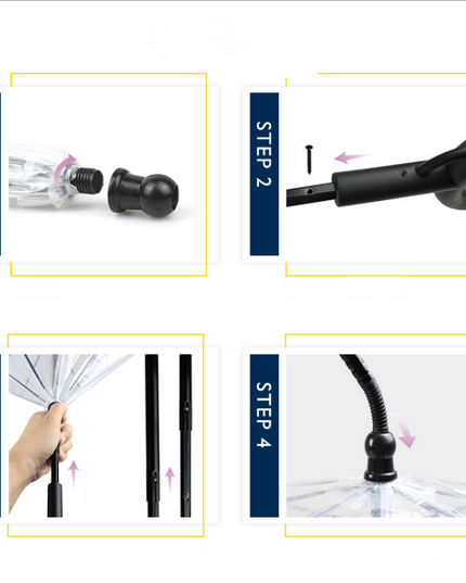 Hot Selling Transparent Pet Supplies Adjustable Pet Umbrella