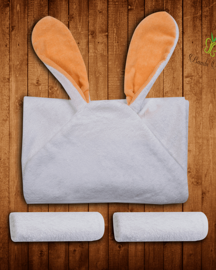 Amber Bunny Hooded Towel & 2 Washcloths