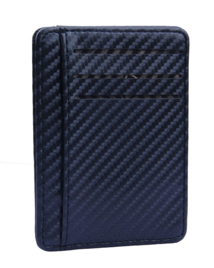 New Fashion Pu Leather Carbon Fiber Wallet Mini Slim Wallets Business
