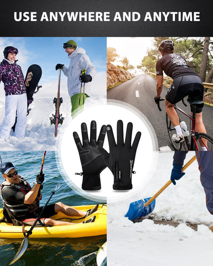 Winter Warm Gloves Touch Screen Gloves for Men Women Anti-Slip Driving