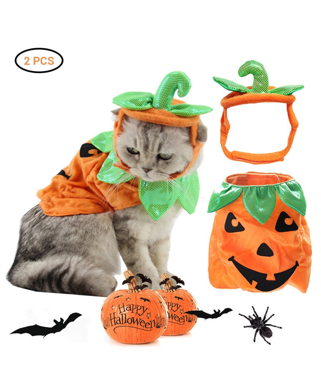 Halloween Pet Cats Costume Props Creative Pumpkin