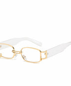 Gold frame white film