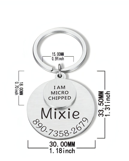 Personalized Pet ID Tag – Safe & Stylish for Dogs & Cats
