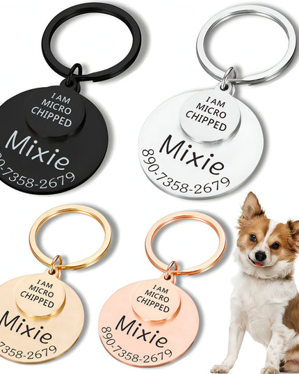 Personalized Pet ID Tag – Safe & Stylish for Dogs & Cats