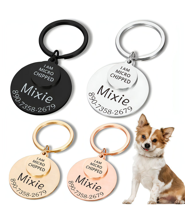 Personalized Pet ID Tag – Safe & Stylish for Dogs & Cats