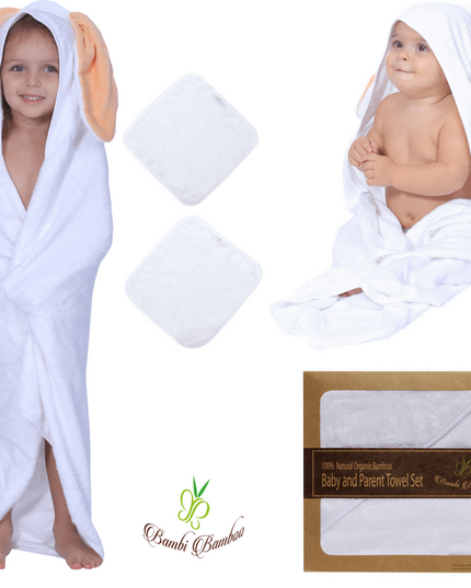 Amber Bunny Hooded Towel & 2 Washcloths