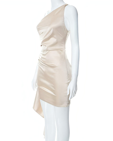 Crossbody Sleeveless Slim Fit Dress