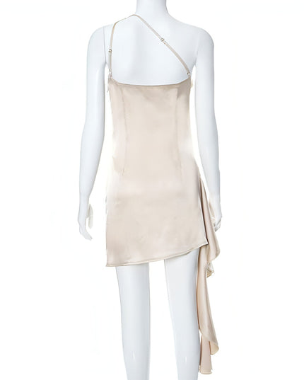 Crossbody Sleeveless Slim Fit Dress