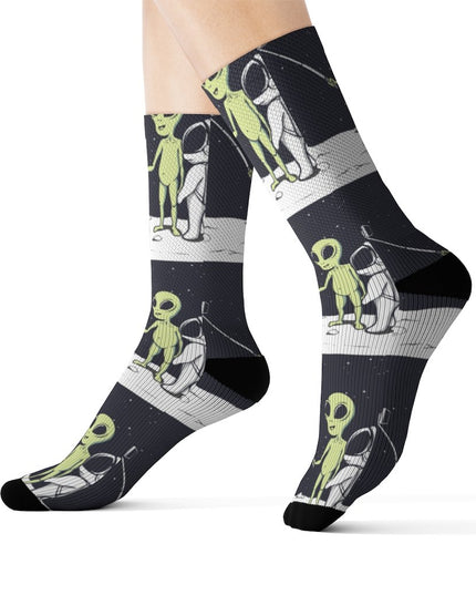 Funny Alien Selfie Socks
