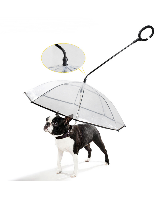 Hot Selling Transparent Pet Supplies Adjustable Pet Umbrella