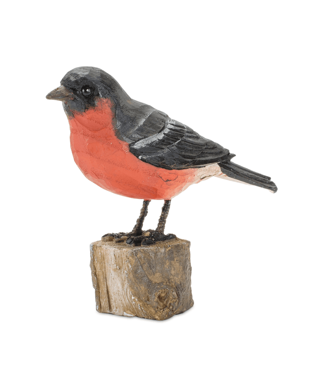 Elegant Bird On Stump Figurine Set (2 Pieces) 4"H