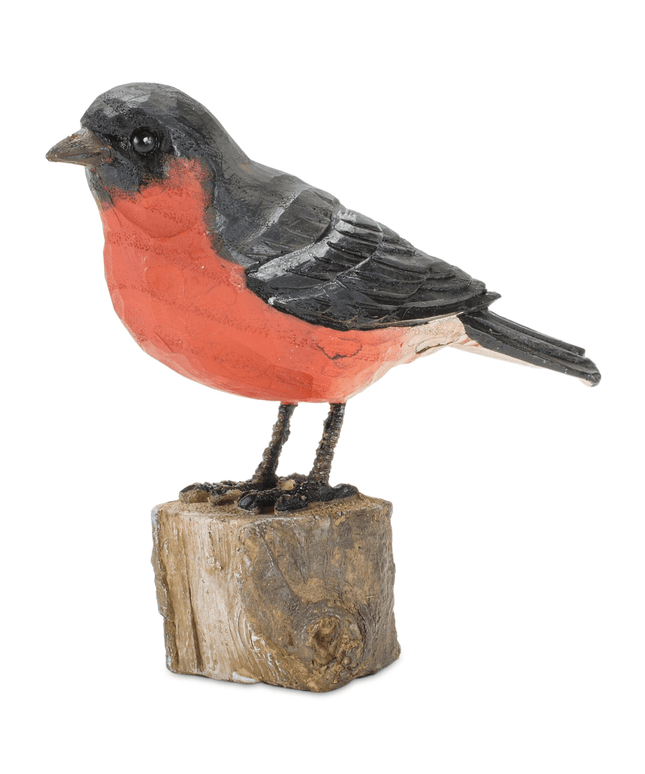 Elegant Bird On Stump Figurine Set (2 Pieces) 4"H