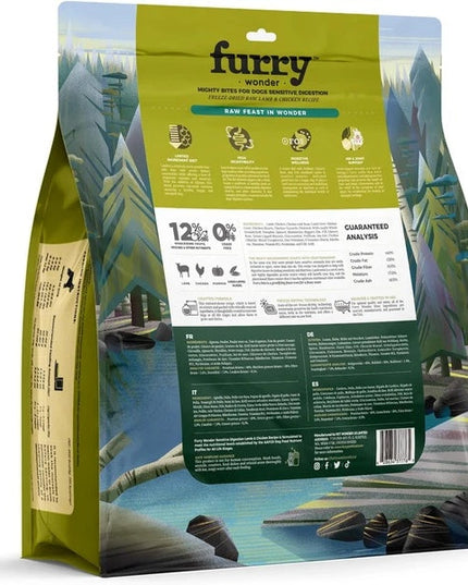 FURRY WONDER Freeze Dried Dog Food, Turkey & Chicken, 16 Oz,