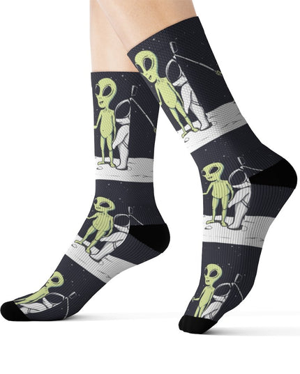 Funny Alien Selfie Socks