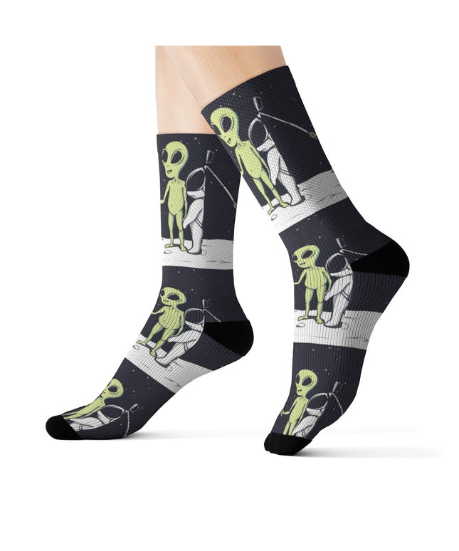 Funny Alien Selfie Socks
