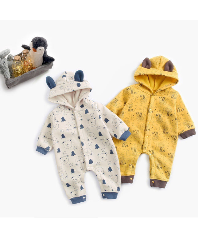 CozyCub™ – Hooded Winter Jumpsuit for Babies