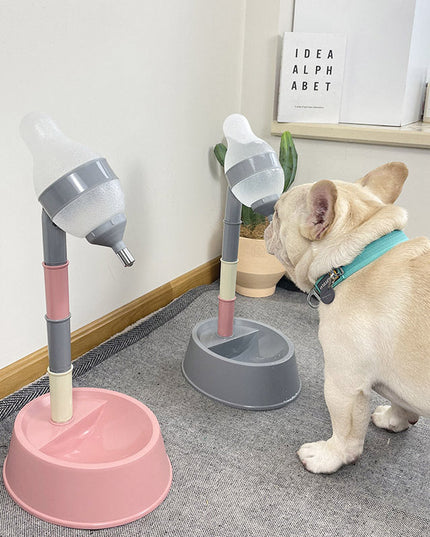 Automatic Pet Water Dispenser Stand Feeder Bowl Adjusting Height