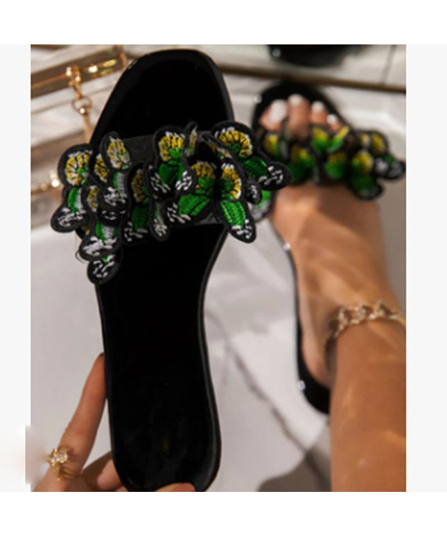 2021 Summer Slippers Fashion Butterfly Flat Sandals for Outdoor