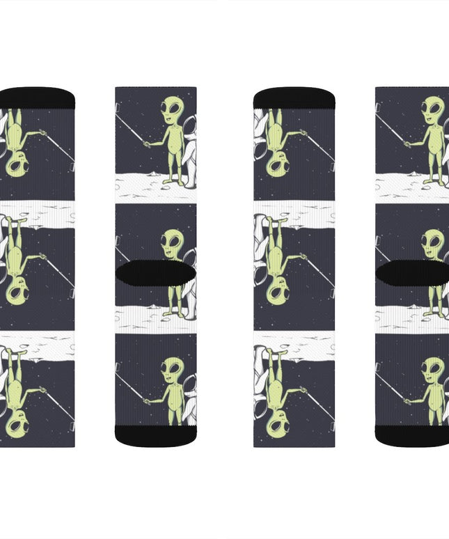 Funny Alien Selfie Socks