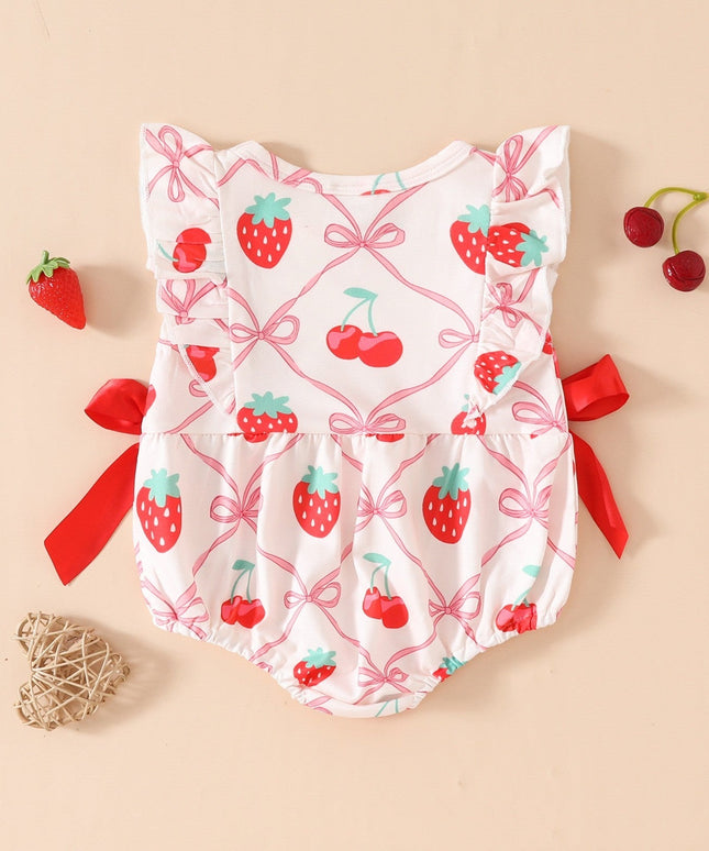 FruityNest™ – Baby Summer Romper with Short Sleeves