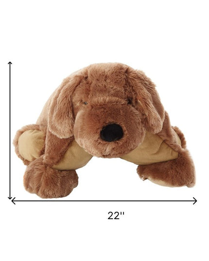 22" X 18" Brown Dog Throw Pillow