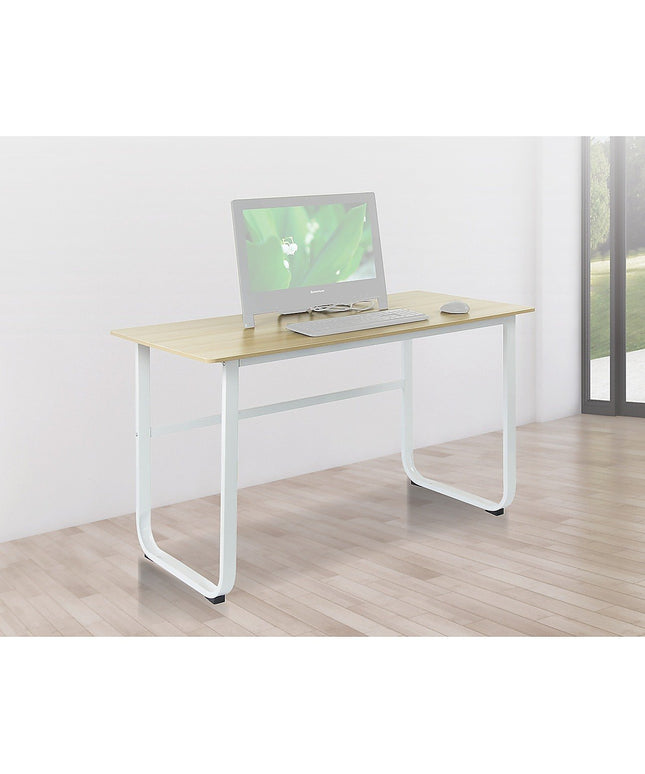 Wood & Steel Solid Computer Desk Home Office Furniture
