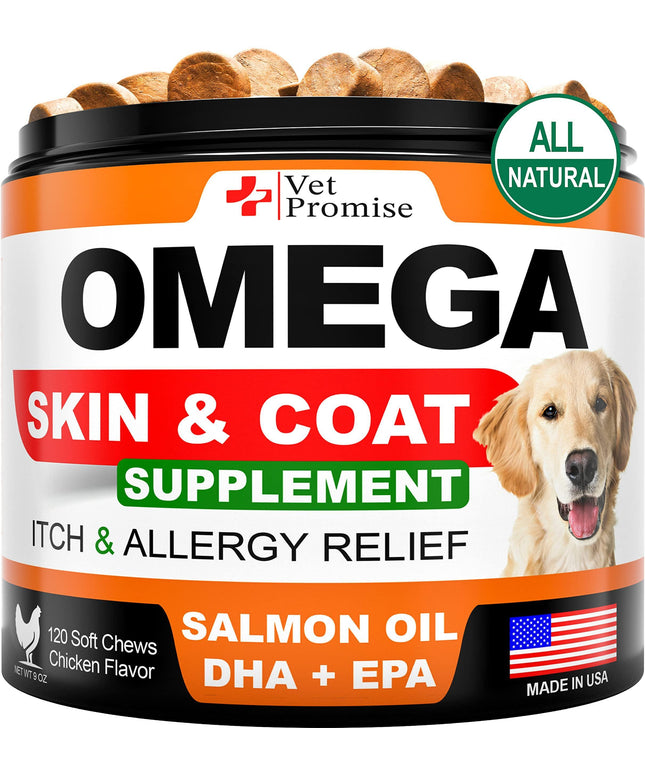 Omega 3 for Dogs   Dog Skin and Coat Supplement   Fish Oil for Dogs