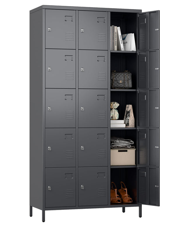 15 Doors Metal Lockers For Employees For Offices School Gyms