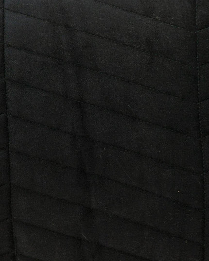 Black Quilted Velvet Zig Zag Decorative Lumbar Pillow