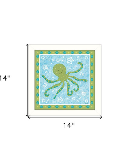 Beetle and Bob Baby Squid White Framed Print Wall Art