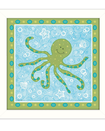 Beetle and Bob Baby Squid White Framed Print Wall Art