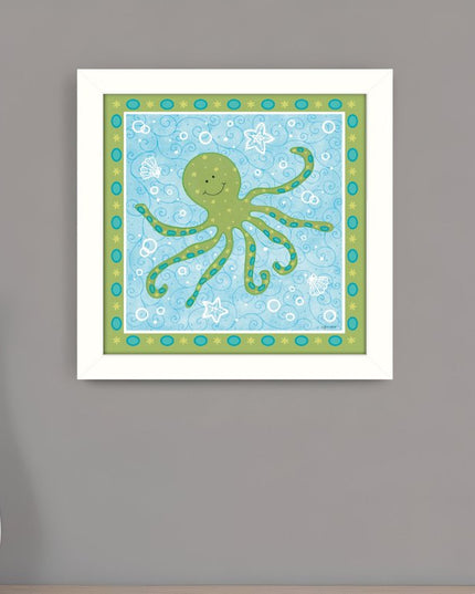 Beetle and Bob Baby Squid White Framed Print Wall Art