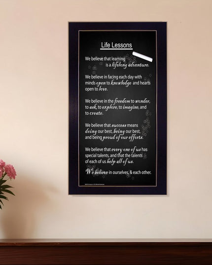 Life Lessons 5 Black Framed Print Wall Art