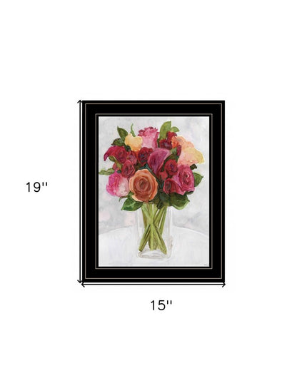 Vases with Flowers II 2 Black Framed Print Wall Art