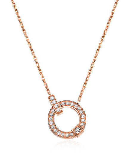 18K Gold Simple Fashion Diamond Clavicle Necklace