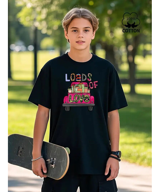 Summer Versatile Men' Letter Short-Sleeved Shirts
